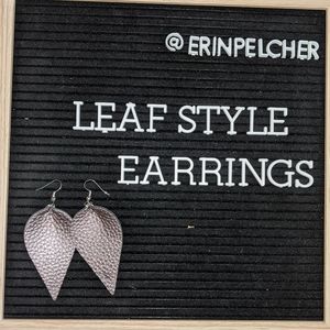 Magnolia Leaf Style Dangle Earring
